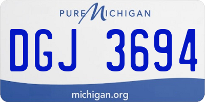 MI license plate DGJ3694