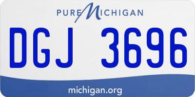 MI license plate DGJ3696