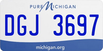 MI license plate DGJ3697