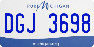 MI license plate DGJ3698