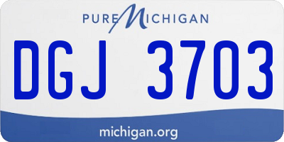 MI license plate DGJ3703