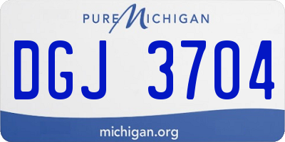 MI license plate DGJ3704