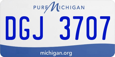 MI license plate DGJ3707