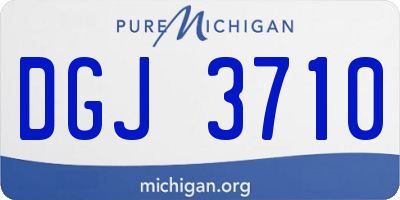 MI license plate DGJ3710