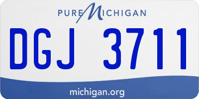 MI license plate DGJ3711