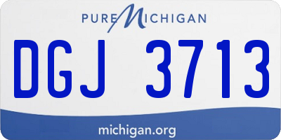 MI license plate DGJ3713