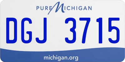 MI license plate DGJ3715