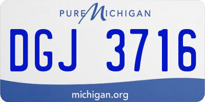MI license plate DGJ3716