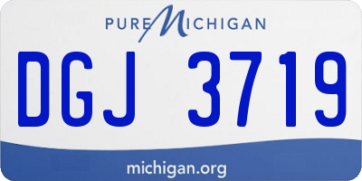 MI license plate DGJ3719