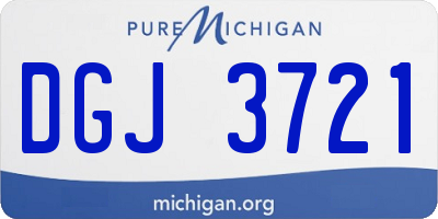MI license plate DGJ3721