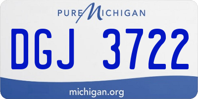MI license plate DGJ3722