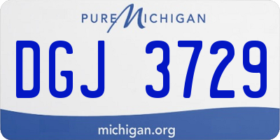 MI license plate DGJ3729