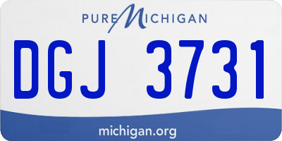 MI license plate DGJ3731