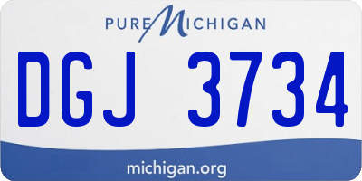 MI license plate DGJ3734