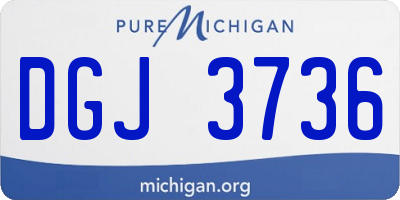 MI license plate DGJ3736
