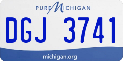 MI license plate DGJ3741