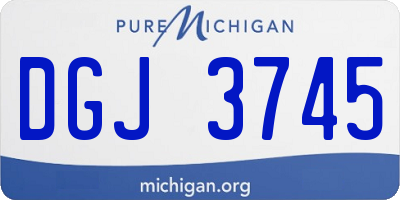MI license plate DGJ3745