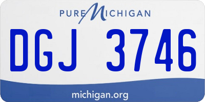 MI license plate DGJ3746