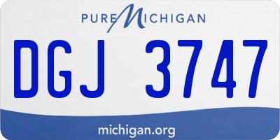MI license plate DGJ3747