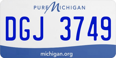 MI license plate DGJ3749