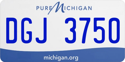 MI license plate DGJ3750