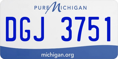 MI license plate DGJ3751