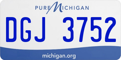 MI license plate DGJ3752