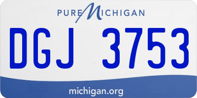MI license plate DGJ3753