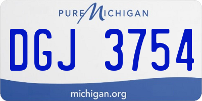 MI license plate DGJ3754