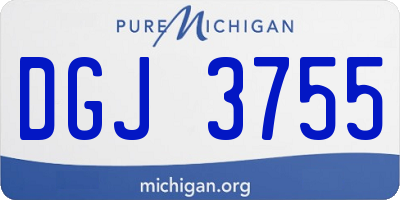 MI license plate DGJ3755