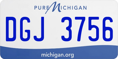 MI license plate DGJ3756