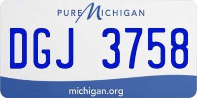 MI license plate DGJ3758
