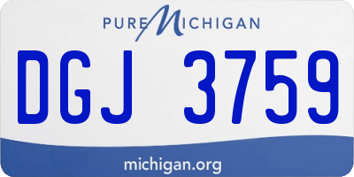 MI license plate DGJ3759