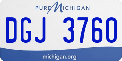 MI license plate DGJ3760