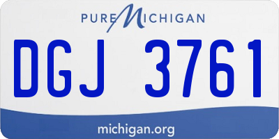 MI license plate DGJ3761