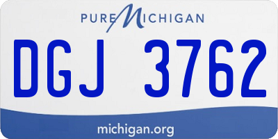 MI license plate DGJ3762