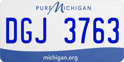 MI license plate DGJ3763