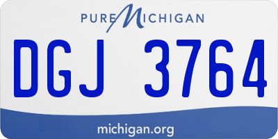 MI license plate DGJ3764