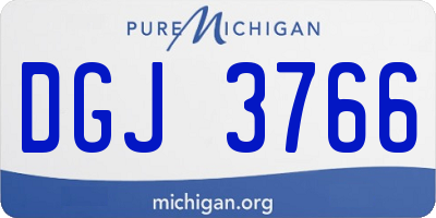 MI license plate DGJ3766