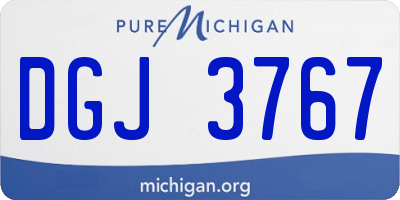 MI license plate DGJ3767
