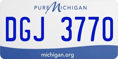 MI license plate DGJ3770