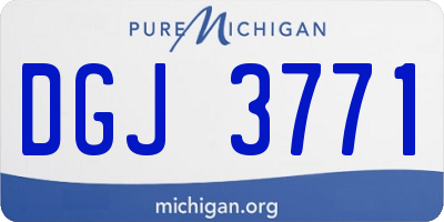 MI license plate DGJ3771