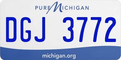 MI license plate DGJ3772