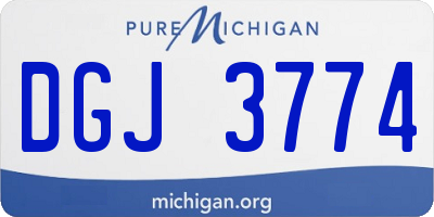MI license plate DGJ3774