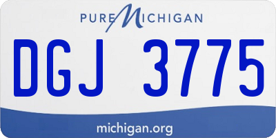 MI license plate DGJ3775