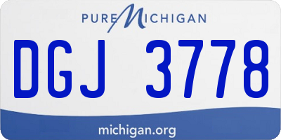 MI license plate DGJ3778