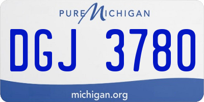 MI license plate DGJ3780