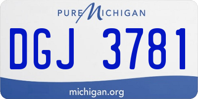 MI license plate DGJ3781