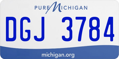 MI license plate DGJ3784