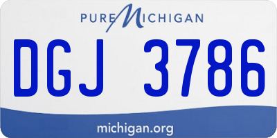 MI license plate DGJ3786